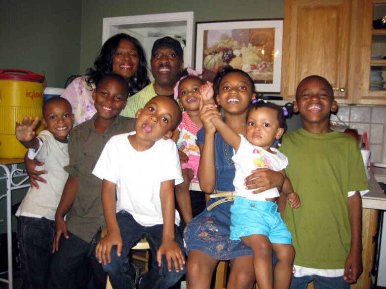 Overseers Brenda and Tomm Todd hanging out with the kiddies