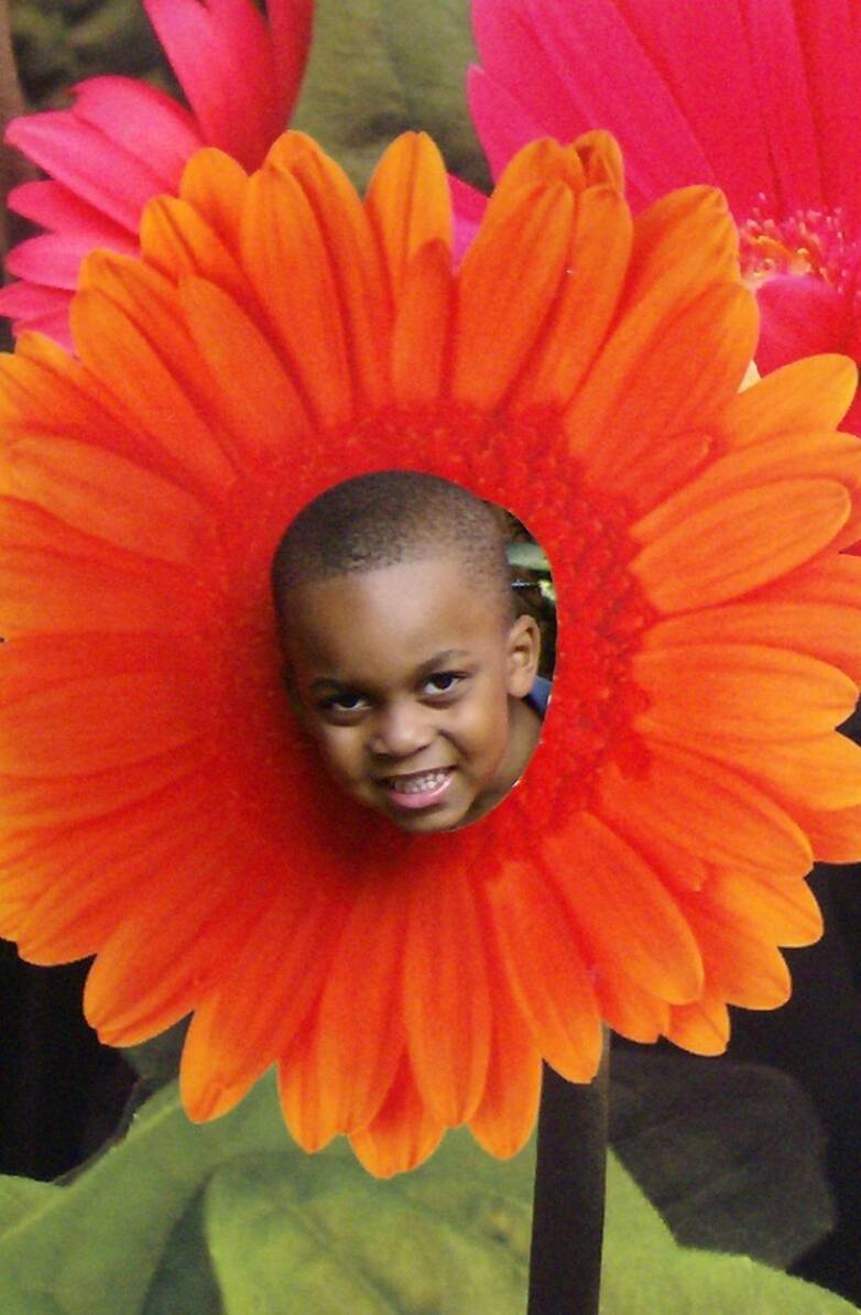 He looks good as a flower too, lol.