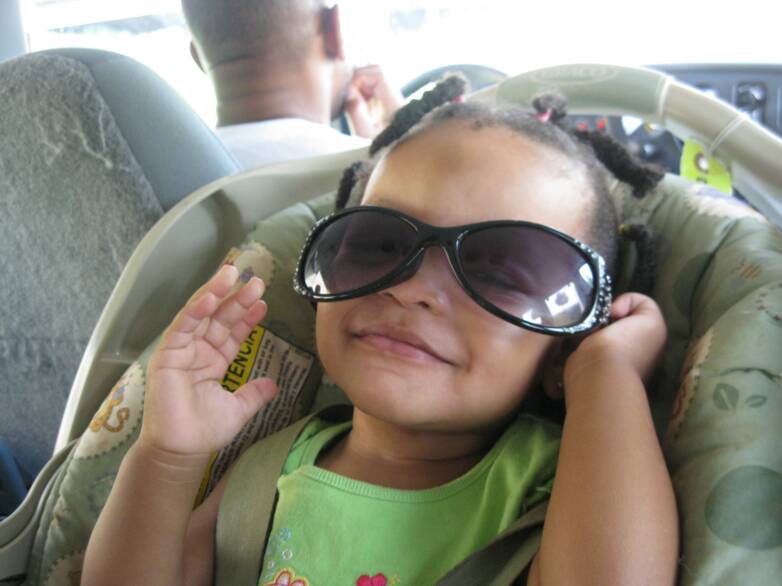This is last time Mommy will see her shades in one piece...